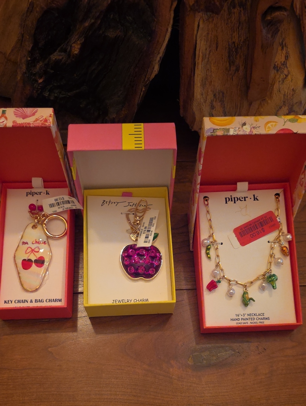 Piper Gold-Tone Fruit Bag Charms